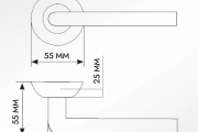 Дверная ручка ORLANDO H100 матовая бронза